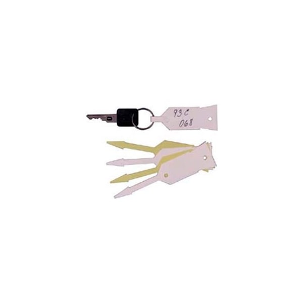 John Dow Plastic Key Tags, Yellow - 1000 Tags/Pack - 086Y